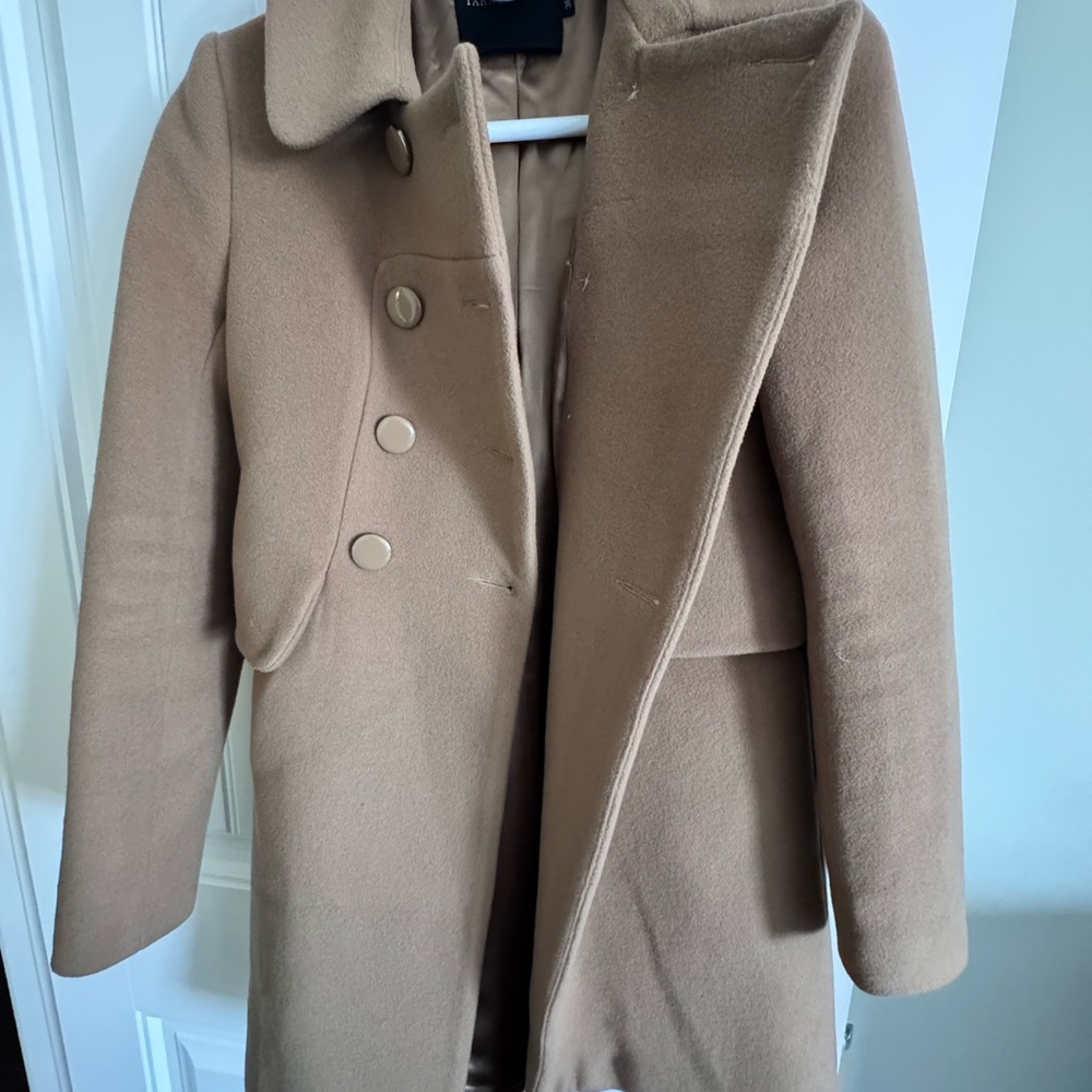 Tara Jarmon Classic Camel Pea Coat